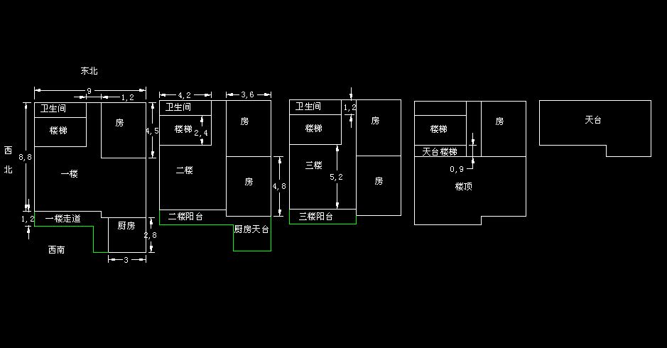 求90平方房子设计图高手修改 30 农村一块地要建四座房,每座90平方