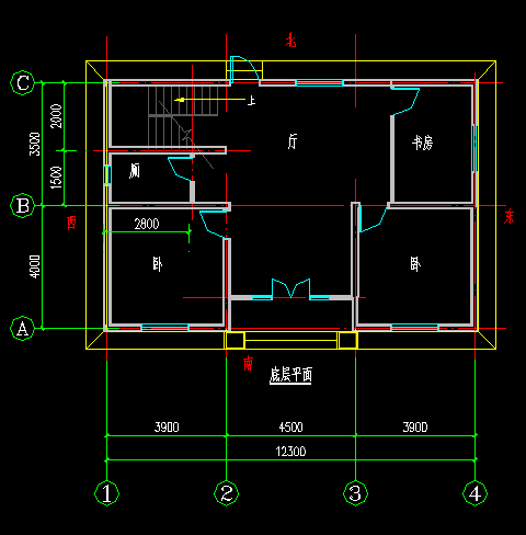 6x15米前后采光自建房设计图