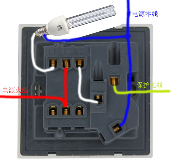 如果是一个开关控制电源插座,一个开关去控制灯,给你图看看,它们原理