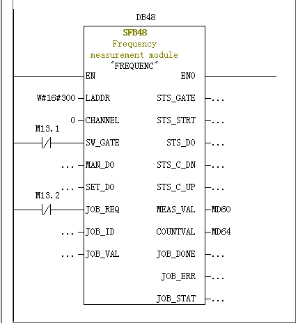使用西门子300plc高速计数器中频率计数功能调用sfb48