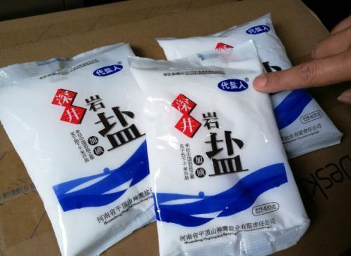 超市买的山东肥城精制盐厂鲁祥牌的盐,吃后感觉比其他牌子的盐咸好多