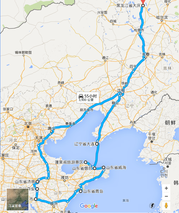 游览路线;大庆--济南---泰山(泰安)---曲阜(济宁)--青岛---威海