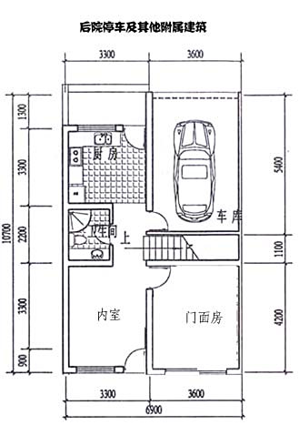 倒7字地建房屋设计图7.5*25*20 倒7字地建房屋设计图7.5*25*20