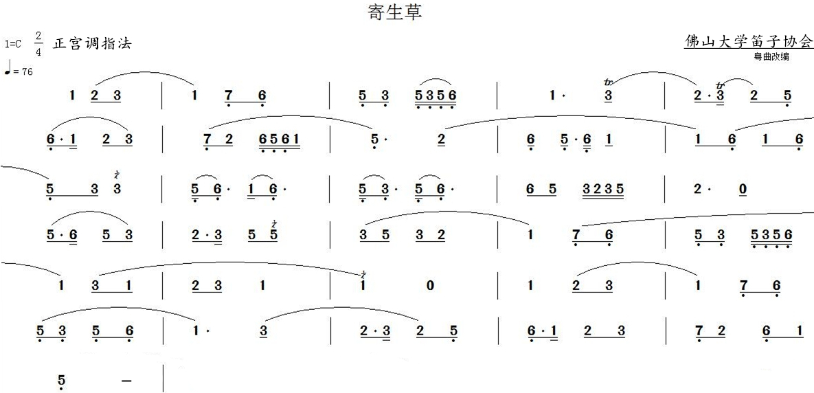 谁有友谊天长地久的横笛简谱?或者一些适合横笛演奏的