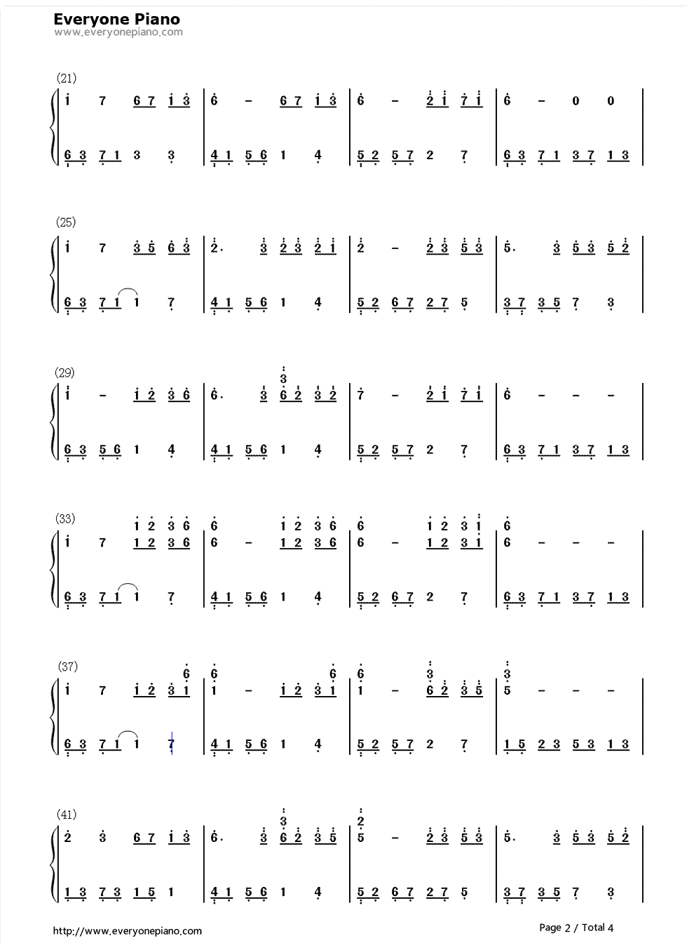 free piano键盘简谱图片