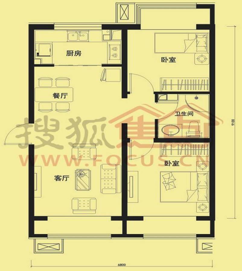 请高手帮忙看阳宅风水,提供几个户型图