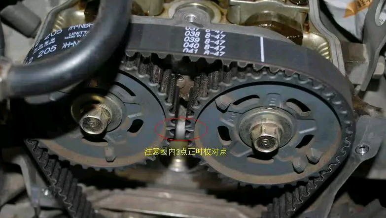 老款捷达车正时皮带记号怎么看