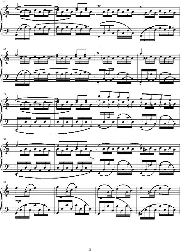 钢琴独奏曲谱子数字天鹅湖
