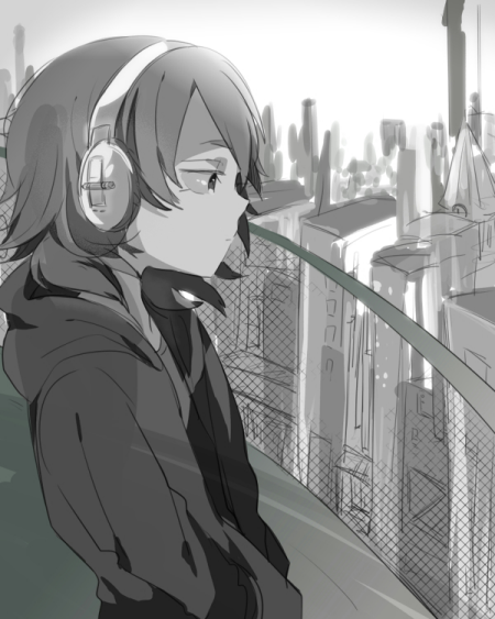 动漫男生qq头像听音乐