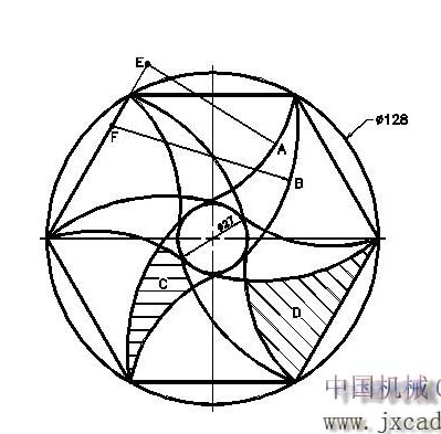 cad中画一个圆,直线在圆心BC上,该圆过点A,且cad导入怎么大变ug图片