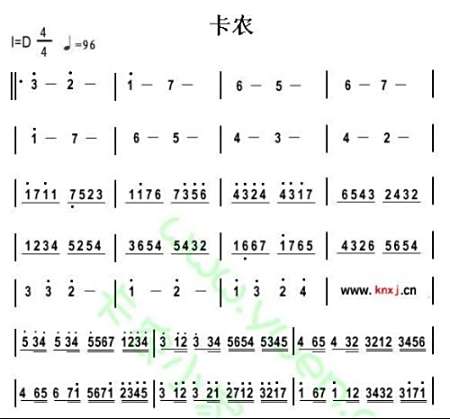 求卡农钢琴曲简易版简谱,不是五线谱,注意是简易版