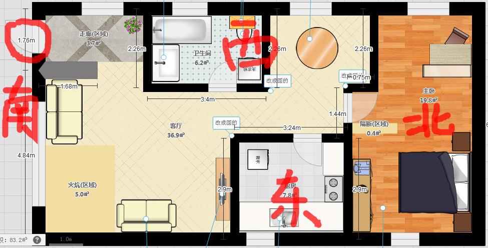农村带炕平房设计图纸