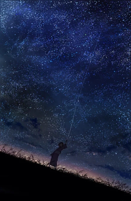 求一些流星类似天空的或是草屋动漫图片,划过漫画道星空图片