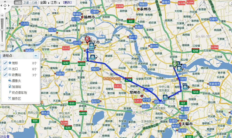 靖江到镇江的距离图片