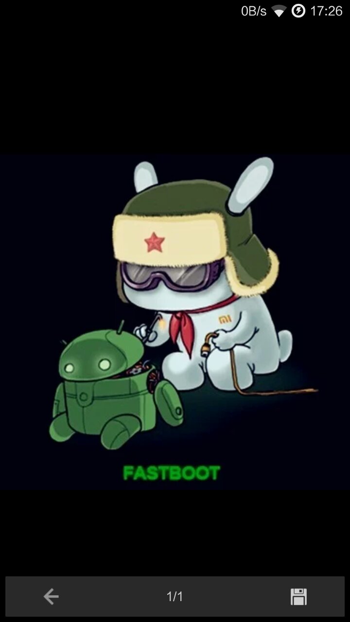 如下 关机,同时按住关机键和音量下键进入fastboot模式,出现一个米兔