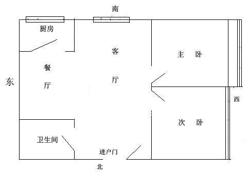 自己画了个简单的平面图 不知道怎么设计玄关 谢谢