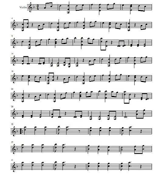曲 加勒比海盗主题曲的小提琴谱