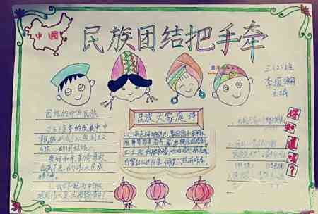 民族团结手抄报
