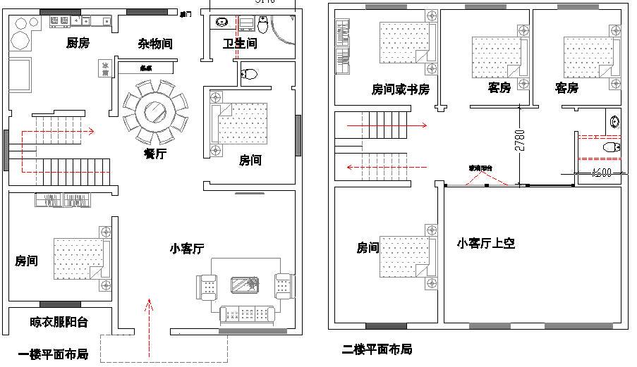 复式五层平面设计图