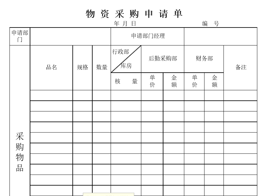 采购清单常用表格怎样做?