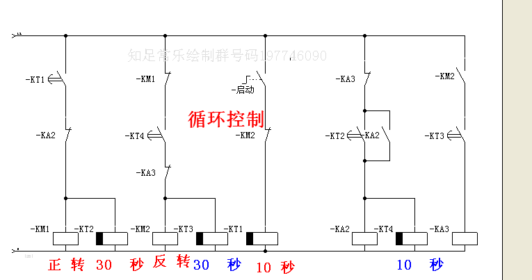 电动机正反转循环控制原理图_电路图分享 电动机正反转循环控制原理图