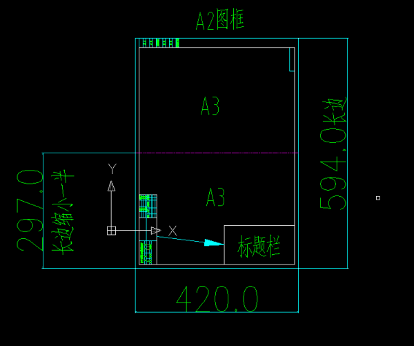 把A2纸建筑为A3纸大小cad中缩放cad制图ppt图片
