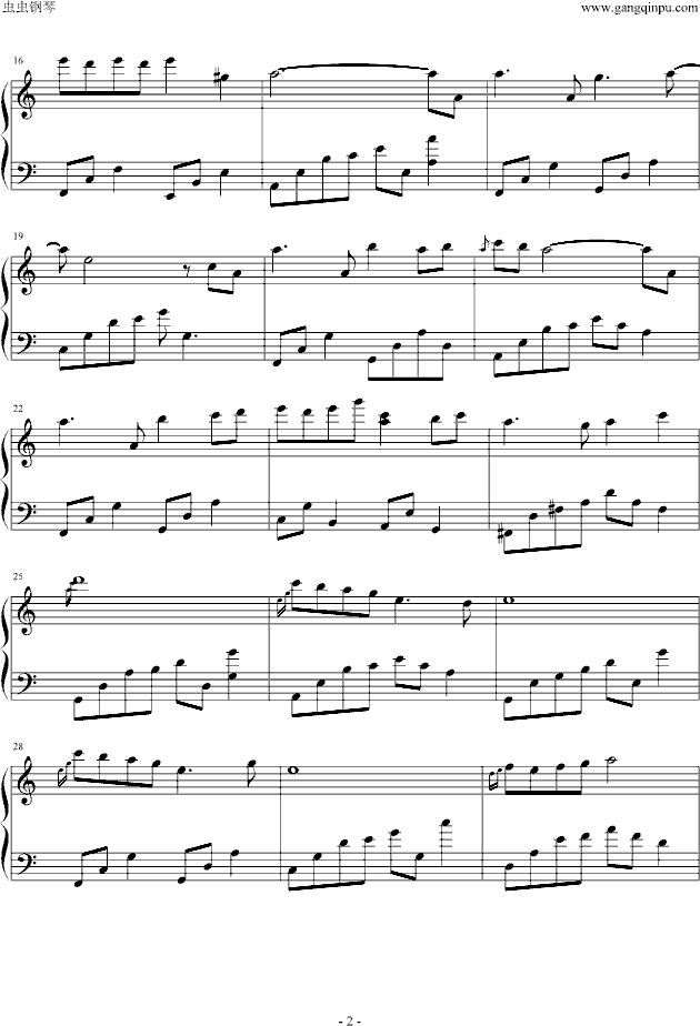 帝王音符数字钢琴谱