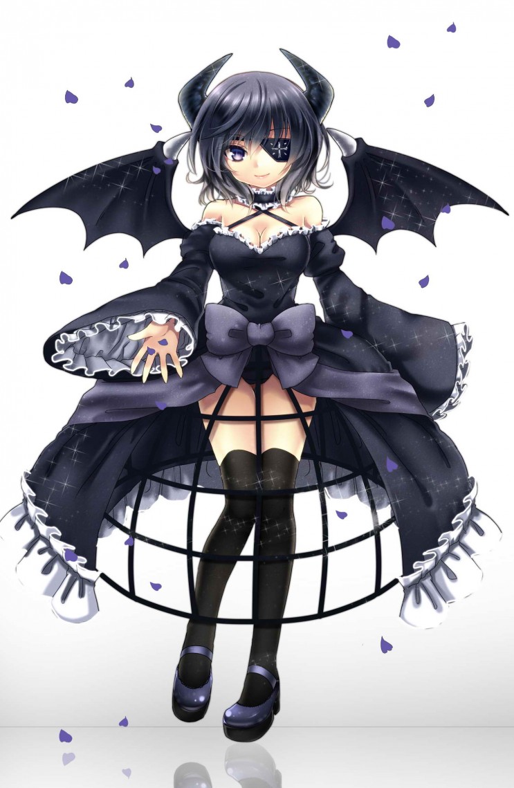 求黑衣动漫美少女图片