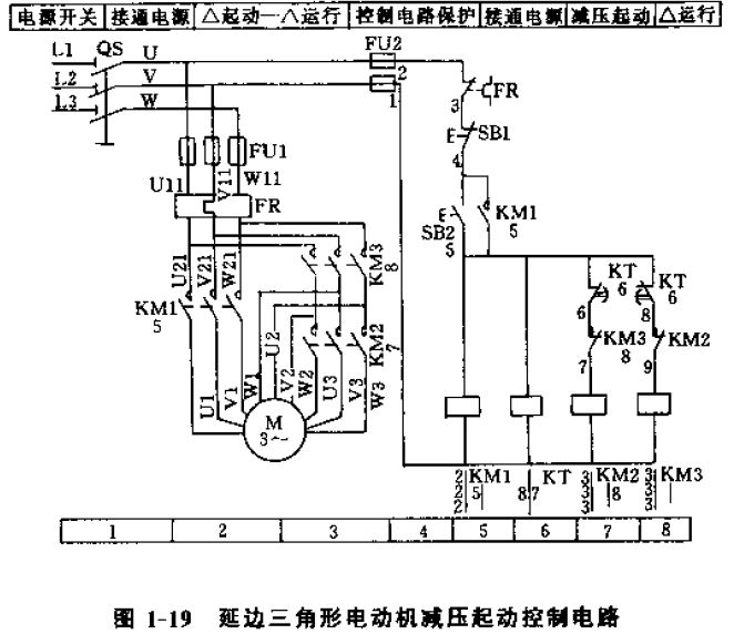 电动机延边三角形降压启动接线