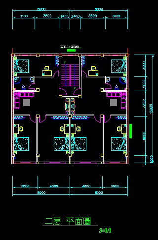 农村自建房设计图宽17.5米*深7.5米