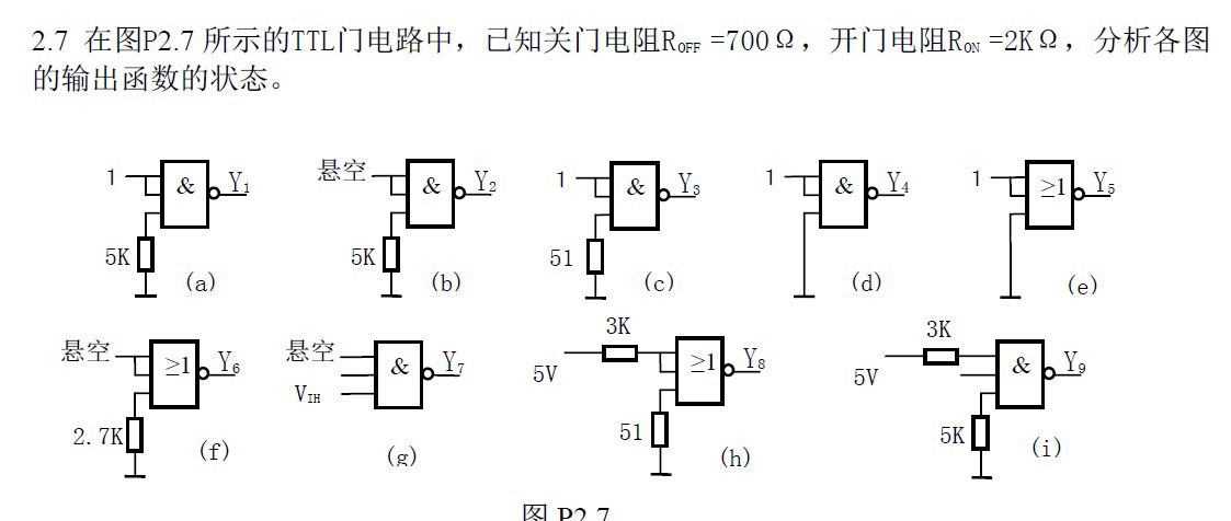 ttl门电路问题 求解题方法_电路图分享 ttl门电路问题 求解题方法