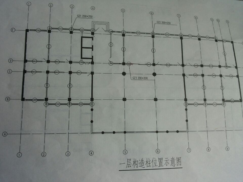那个构造柱图纸看不懂尺寸u图纸架设线型钢计走图片