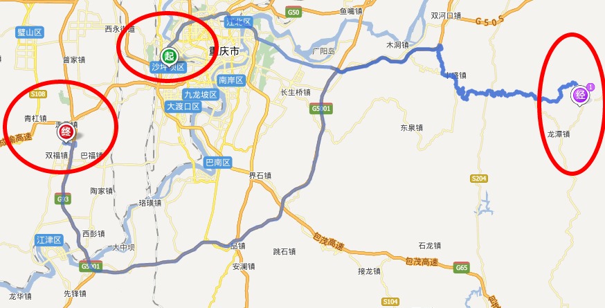 从沙坪坝走双碑大桥到双福国际农贸市场有多远