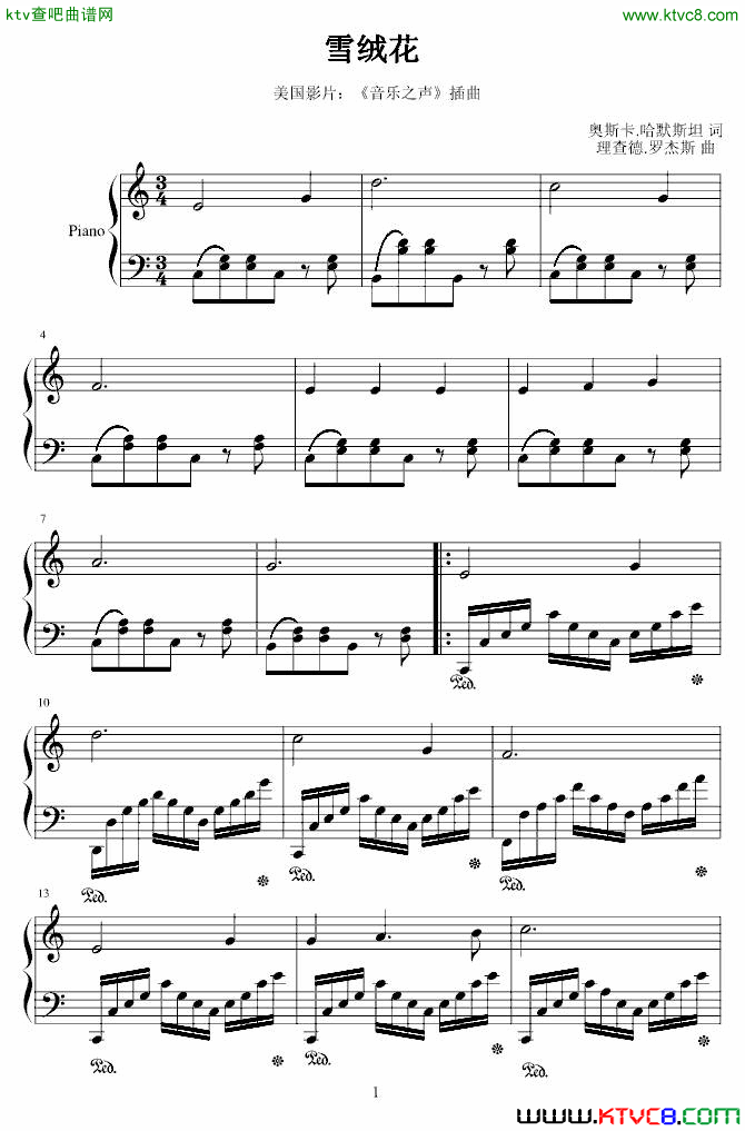 比较简单的钢琴曲,适合初学者的?