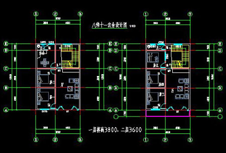 求宽6米8,长14米,3层套房平面设计图,1层1个卧室,1个厨房1餐厅1客厅1