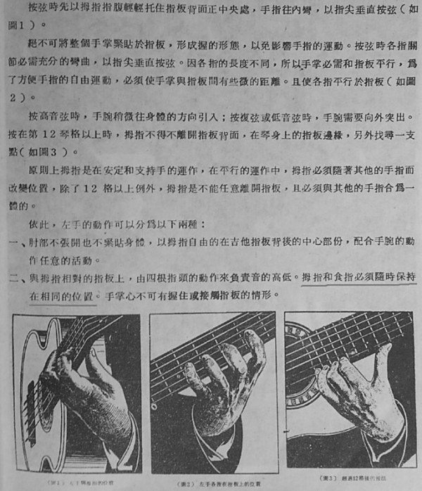 弹古典吉他左手大拇指位置