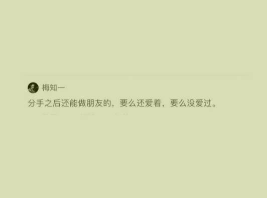 我和他分手后,他要我们做最好的朋友,但从他的言语中怎么感觉,我们