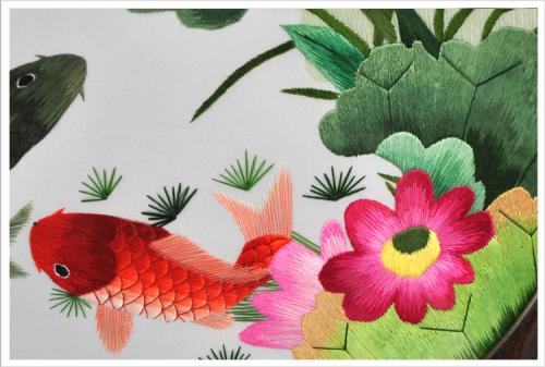 莲花和鱼组成的图案象征的寓意是什么?