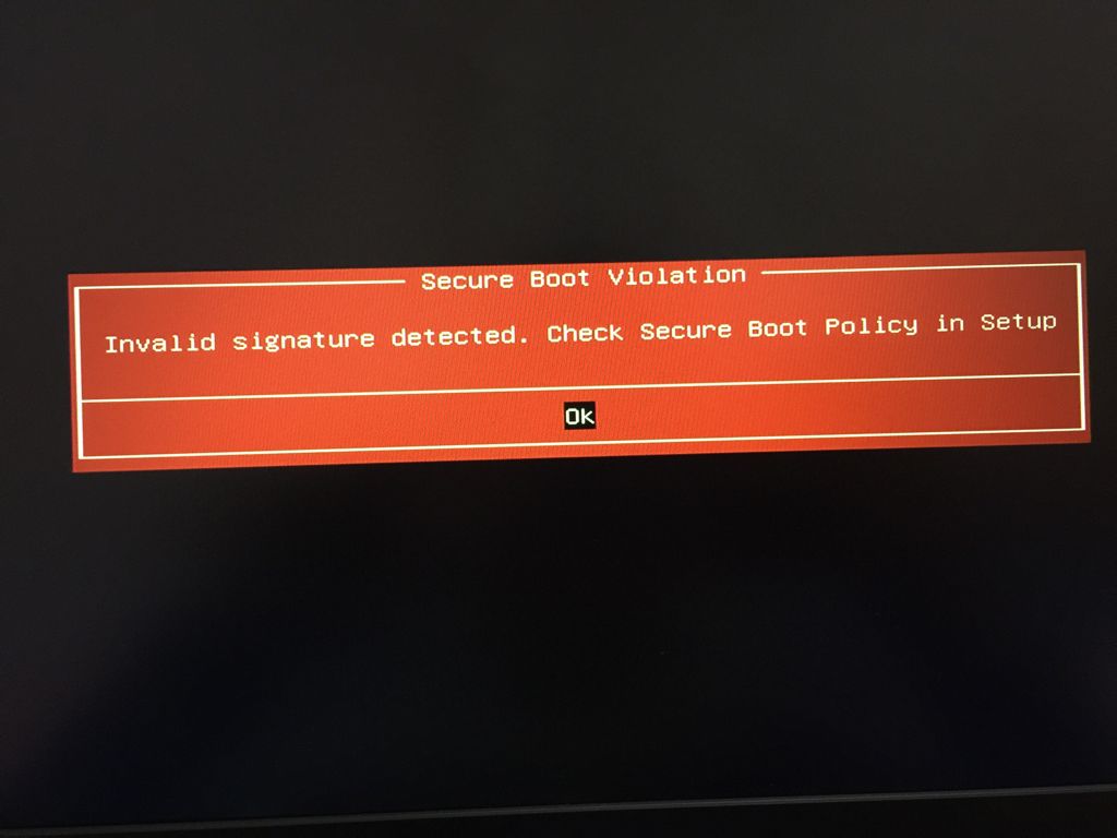 Invalid Signature Detected Invalid Signature Detected