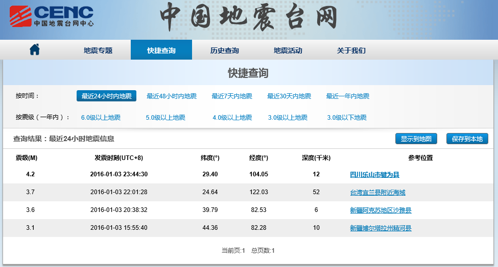 刚刚什么地方地震了