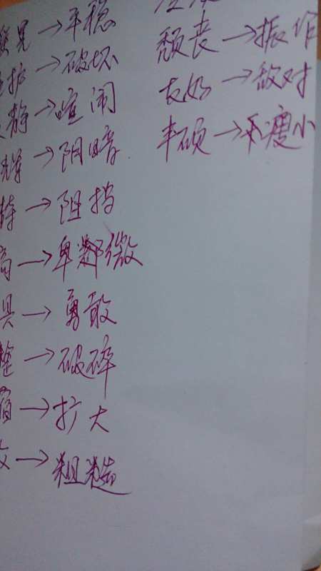反义词大全_一致的反义词