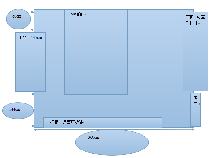 12平方米的卧室(正方形的)该怎么设计最有效利用 ...