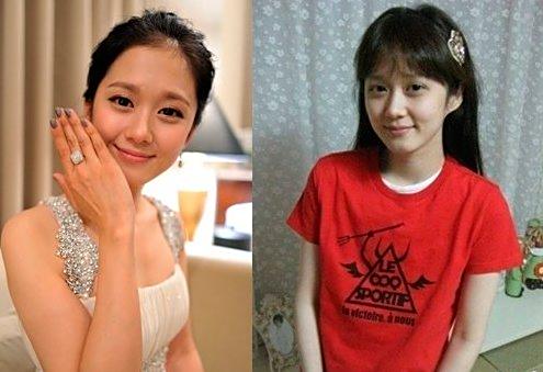 韩国女明星加名字素颜照对比