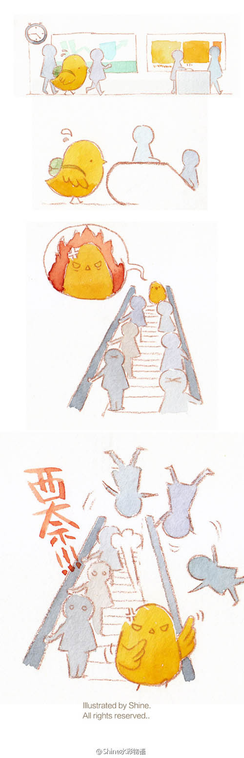 【投稿】代号shine小萌雀 清新可爱手绘插画欣赏