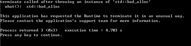 terminate called after throwing an instance of 'std::bad_alloc'_百度知道